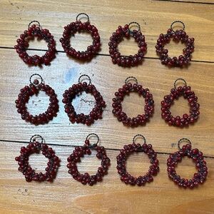 Pottery Barn Pepper Berry napkin rings SET OF 12